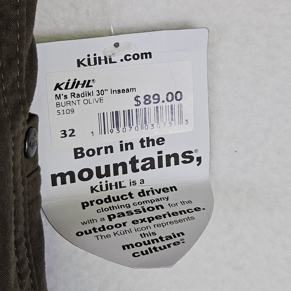 Kuhl Radikl Cargo Pant Men 32x30 Lightweight Performance Technical Klassik Green - Picture 10 of 16